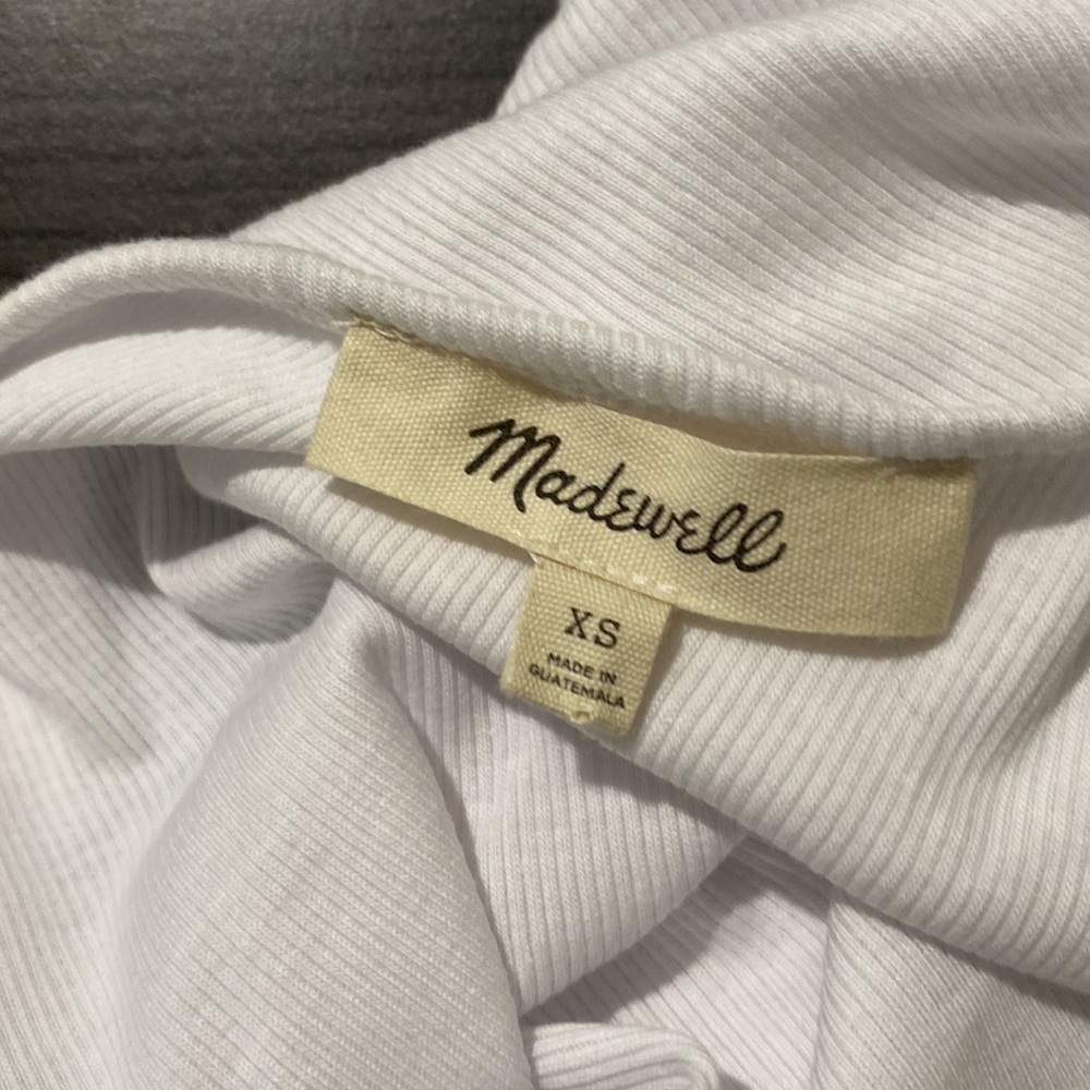 Madewell White Asymmetrical Sleeveless Tank Top - Picture 4 of 6